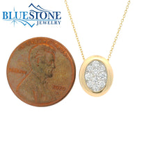 14kt Yelow Gold Diamond Pendant