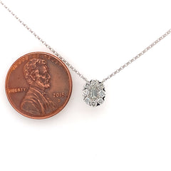 14K White Gold Necklace w/ Diamonds