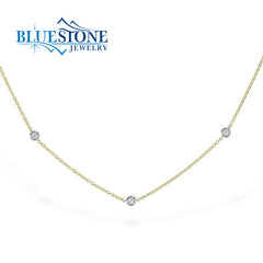 14kt Yellow Gold 0.50 Carat Diamond Necklace- 18 inches