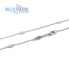14kt White Gold Diamond Necklace- 18 Inches