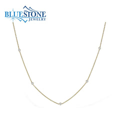 14k Yellow Gold 0.25 Carat Diamond Necklace- 18 inches