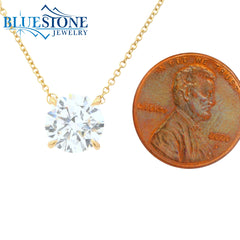 14KYG Lab-Grown Diamond Necklace - 3.05ctw, 18"
