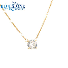 14KYG Lab-Grown Diamond Necklace - 1.02ctw, 18"