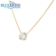 14KYG Lab-Grown Diamond Necklace - 1.02ctw, 18"