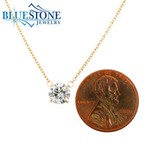 14KYG Lab-Grown Diamond Necklace - 1.02ctw, 18"