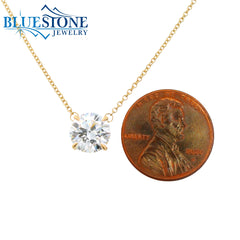 14KYG Lab-Grown Diamond Necklace - 2.03ctw, 18"