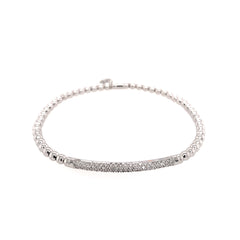 18 Karat White Gold Stretchable Diamond Bracelet(5.9inches)