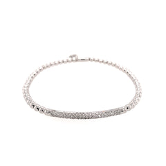 18 Karat White Gold Stretchable Diamond Bracelet(6.1 inches)