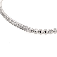 18 Karat White Gold Stretchable Diamond Bracelet(5.9inches)