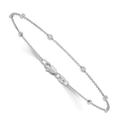 14kt White Gold Diamond Bracelet- 7 Inches