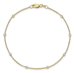 14kt Yellow Gold Diamond Bracelet- 7 Inches