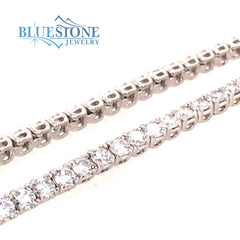 14 Karat White Gold Lab Grown Diamond Tennis Bracelet- 7.5"
