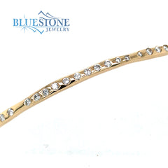 14kt Yellow Gold Diamond Bangle Bracelet