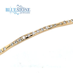14kt Yellow Gold Diamond Bangle Bracelet