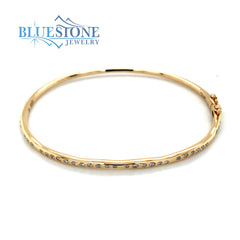14kt Yellow Gold Diamond Bangle Bracelet