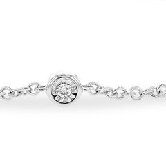 14 Karat White Gold Diamond Bracelet- 7.25"