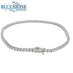 14KWG LAB-Grown Diamond Tennis Bracelet 3.00CTW - 7"