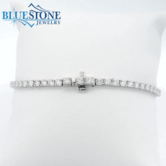14KWG LAB-Grown Diamond Tennis Bracelet 5CTW - 7"