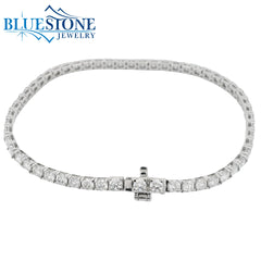 14KWG LAB-Grown Diamond Tennis Bracelet 5.00CTW - 7"