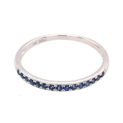 14 Karat White Gold Sapphire Ring