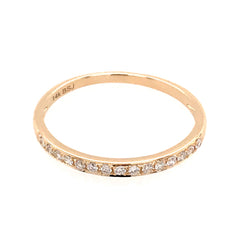 14 Karat Yellow Gold Diamond Ring - Size 7.5
