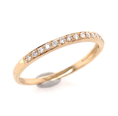 14 Karat Yellow Gold Diamond Ring- 6