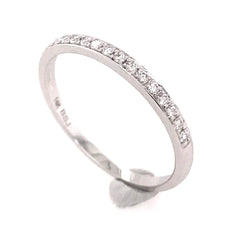 14 Karat White Gold Diamond Ring- Size 7.75