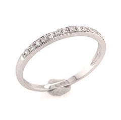 14 Karat White Gold Diamond Ring- Size 7.75