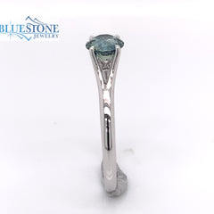 14K White Gold Ring w/ Montana Sapphire
