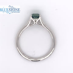 14K White Gold Ring w/ Montana Sapphire