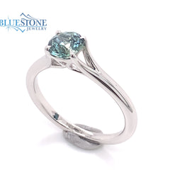 14K White Gold Ring w/ Montana Sapphire