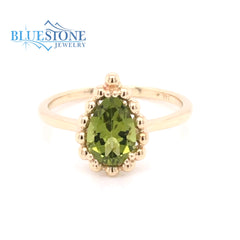 14k Yellow Gold Ring with Peridot- size 7