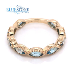 14 Karat Yellow Gold Topaz Ring