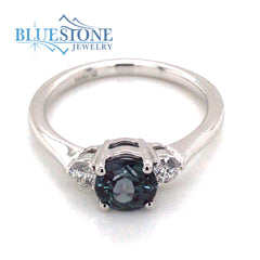 14K White Gold Alexandrite Ring - 6.5