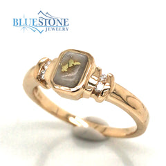14K Yellow Gold Ring w/ Gold Quartz - size 7.25
