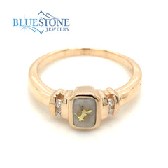 14K Yellow Gold Ring w/ Gold Quartz - size 7.25