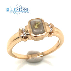 14K Yellow Gold Ring w/ Gold Quartz - size 7.25