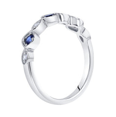 Sterling Silver Rhodium Plated Ring with Three 2.5mm Round Lab Created