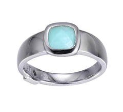 Sterling Silver Ring with Amazonite - Size 6
