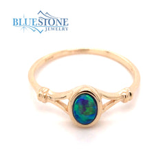 14kt Yellow Gold Opal Ring- Size 6