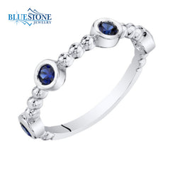 Sterling Silver Rhodium Plated Ring with Four 0.08 Carat 2.5mm Round C