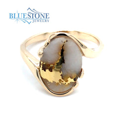 14kYellow Gold Ring w/Gold Quartz- Size 7.25