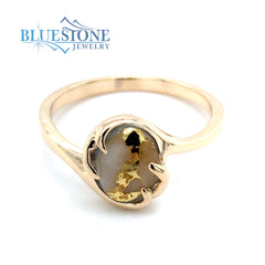 14K Yellow Gold Ring w/ Gold Quartz- Size 5.75
