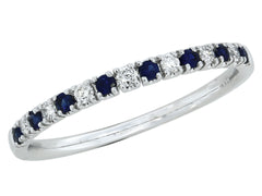 14 Karat White Sapphire And Diamond Ring - Sz. 6.5