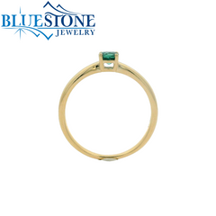 14K Yellow Gold Created Alexandrite Ring- sz 7