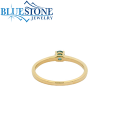 14K Yellow Gold Created Alexandrite Ring- sz 7