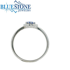 14k White Gold Tanzanite Diamond Ring*size 6