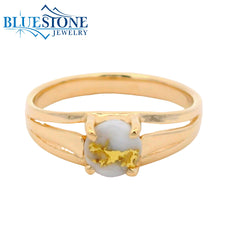 14 Karat Yellow Gold Ring w/ Gold Quartz - Size 7.75