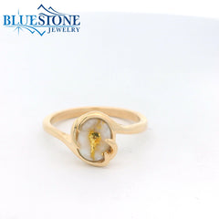 14K Yellow Gold Ring w/ Gold Quartz- Size 7
