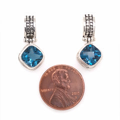 Sterling Silver London Blue Topazs Earrings